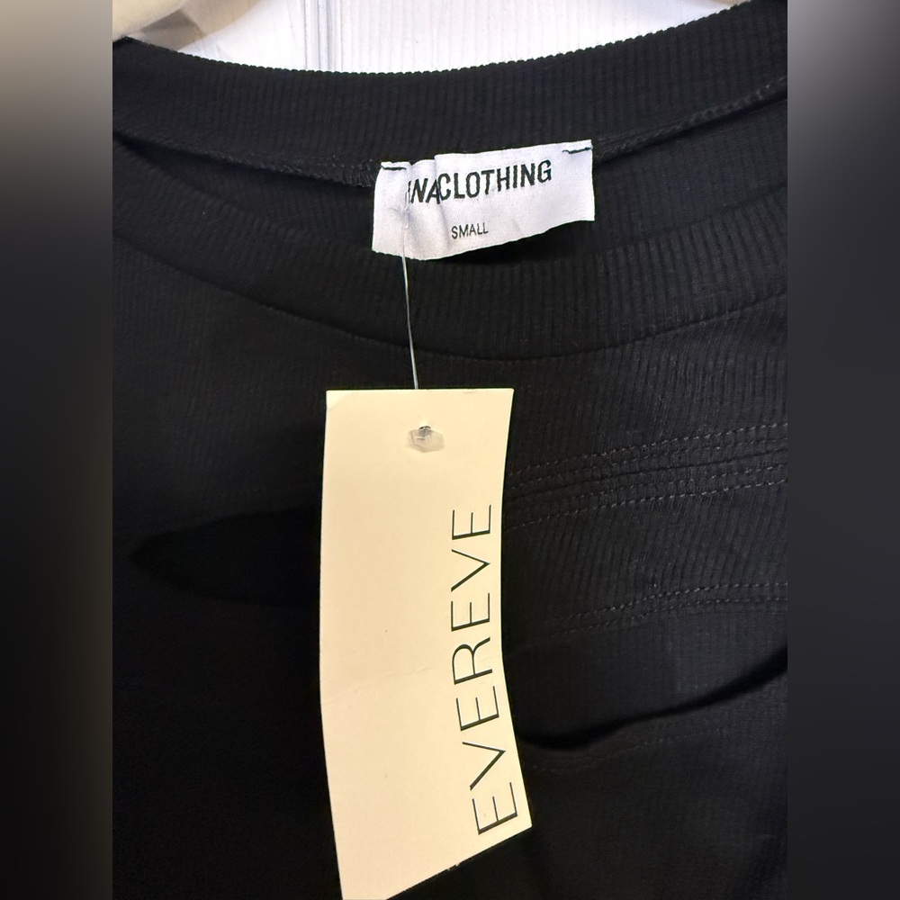 Evereve LNA Luna Rib Tank Tank In Black New With Tags Size Small - Picture 7 of 10